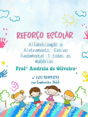 Reforço Escolar Professora Andreia de Oliveira  ROLIM DE MOURA RO